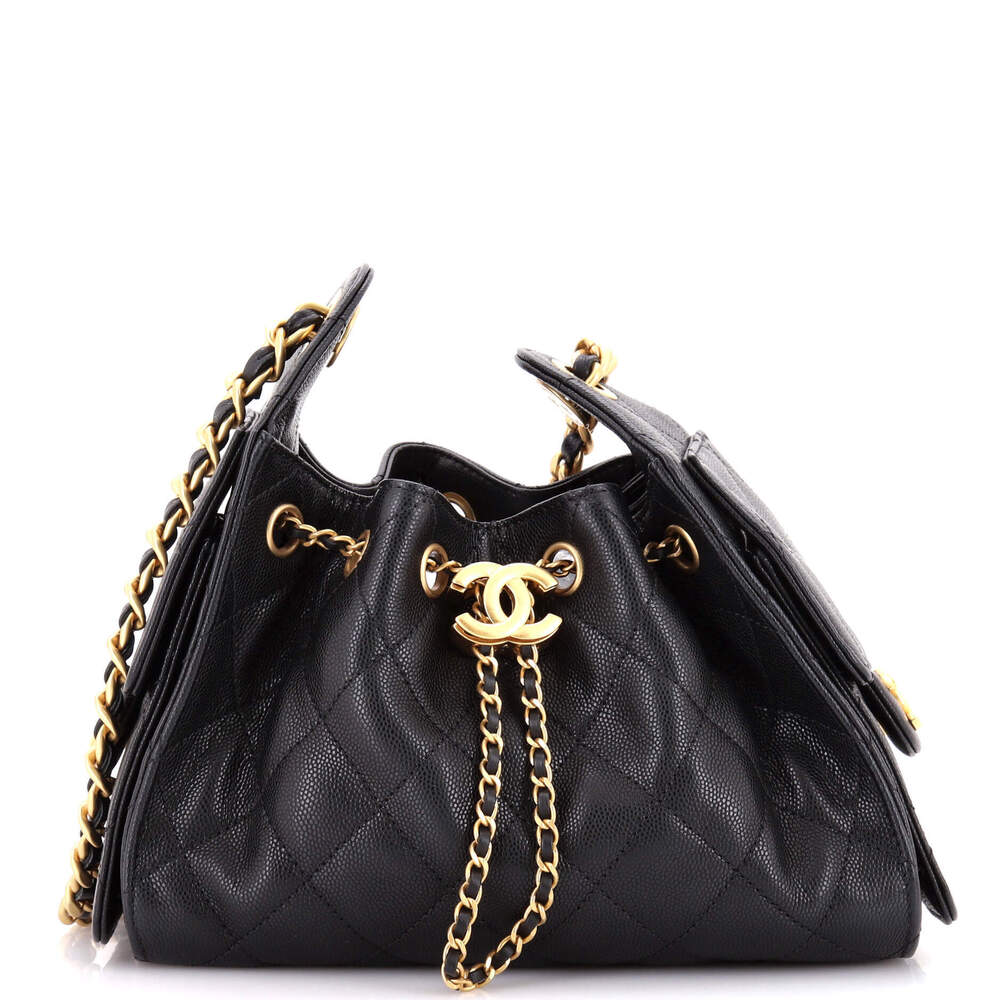 Chanel Mini 25 Hobo Bag Quilted Caviar